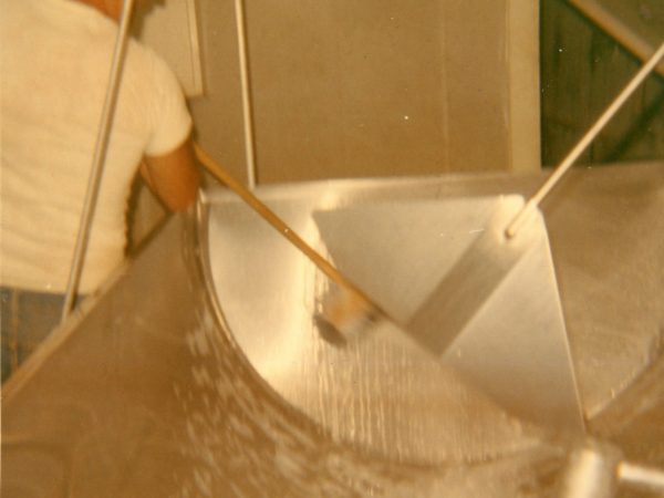 Washing out the bulk milk tank on the Cuthbert Farm in Hammond