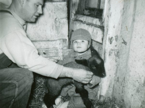 Toddler with lamb in Hammond