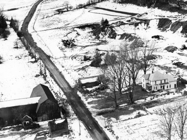 Aerial view of the McGregor farm and homestead in Hammond