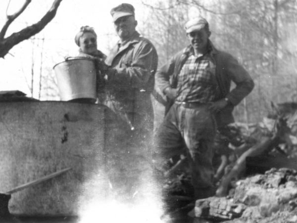 Collecting maple sap on the McGregor Farm in Hammond