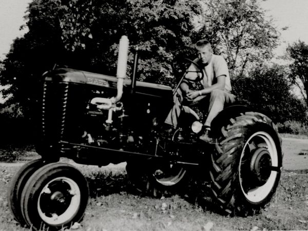 Malcolm McGregor on his new Case tractor in Hammond