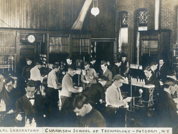 Students in the Chemistry Labritory at Clarkson School of Technology in Potsdam