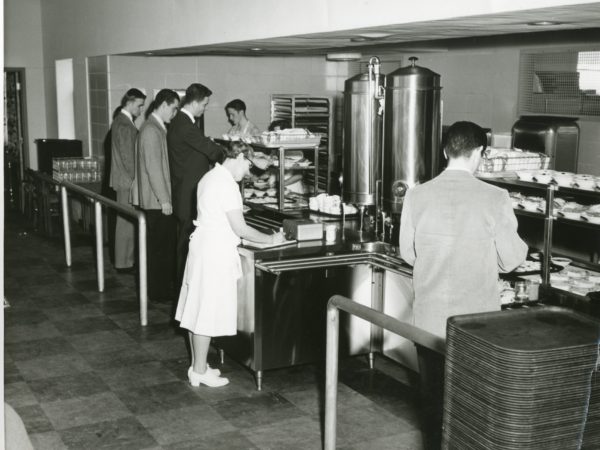 Ordering food at the Lewis House at Clarkson University in Potsdam