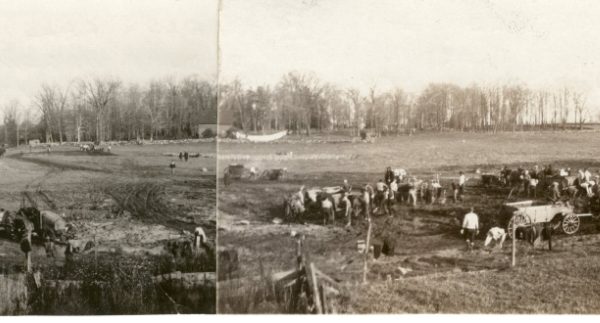 Clearing Future Snell Field at Clarkson University in Potsdam