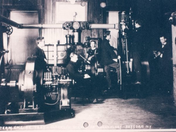 Testing steam engines at the Clarkson School of Technology in Potsdam