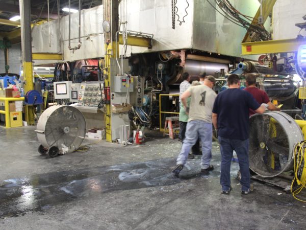 At work in the Potsdam Specialty Paper Company in Potsdam