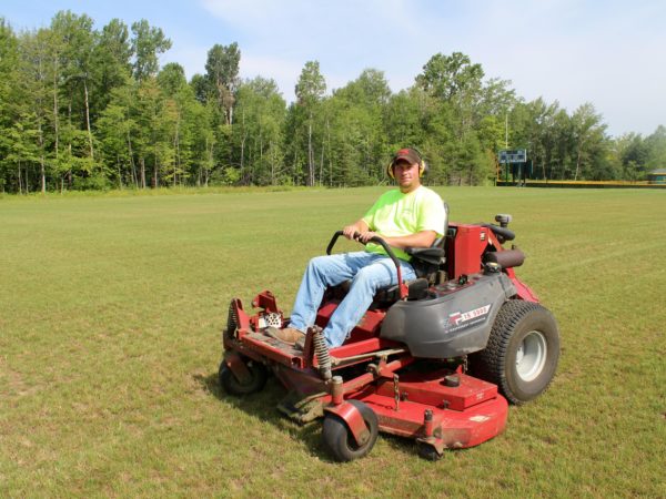 Senior Groundskeeper Kyle Henderson at Clarkson University