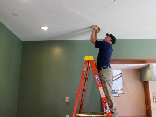 Electrician Nate Derushia Working at Clarkson University in Potsdam