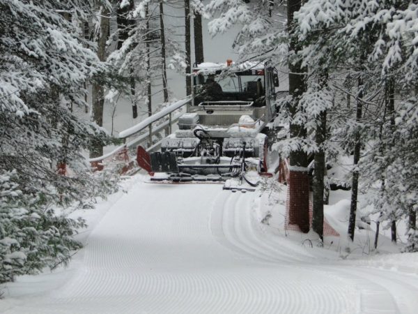 Grooming trails at the Lapland Lake Nordic Vacation Center in Benson