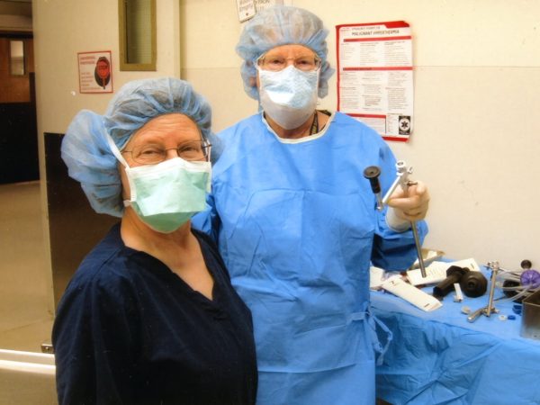 Two operating room nurses at Samaritan Medical Center in Watertown