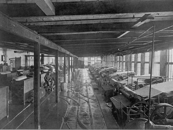 Machines in the St. Regis Paper Company mill in Deferiet