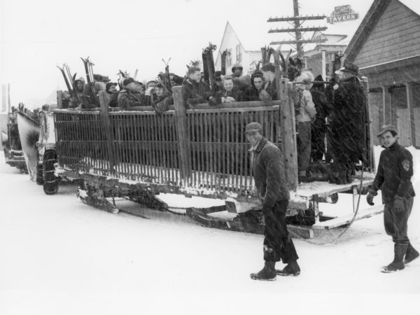 Transporting skiers to the slope in the Town of Webb