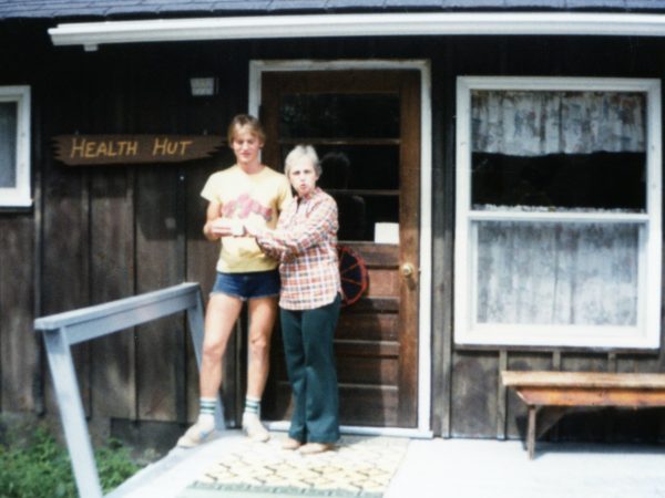 June McKenney with camper at Northern Frontier camp in North River