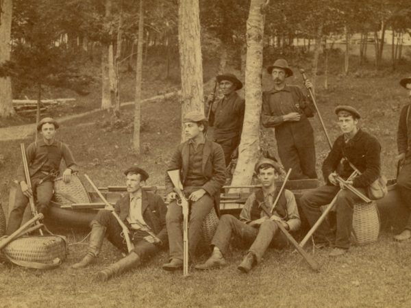 Adirondack guides with rifles in Long Lake