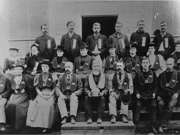 Members of a loggers’ rights organization in Long Lake