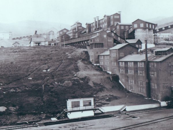 Iron ore mill and sintering plant in Lyon Mountain