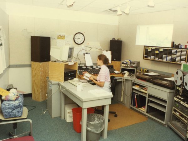 NCPR operations manager Shelly Pike in the control room in Canton