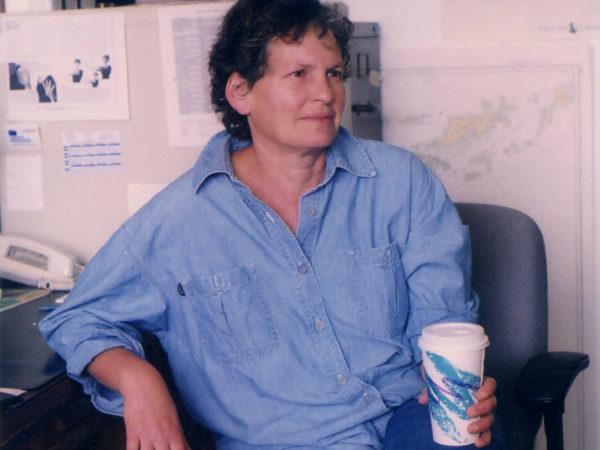 NCPR station manager Ellen Rocco in her office in Canton