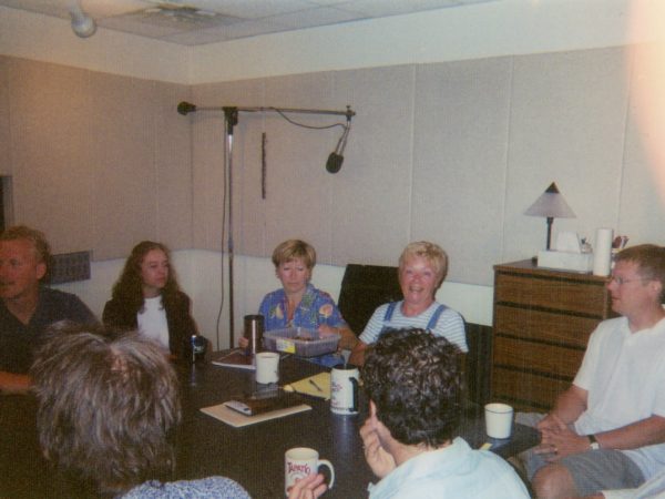 Meeting in the production studio at NCPR in Canton