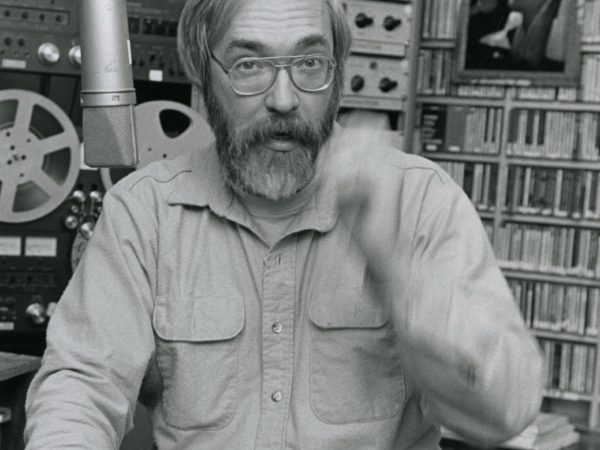 NCPR engineer Bob Sauter in the studio in Canton