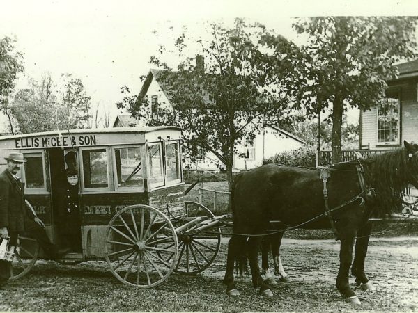 Ellis McGee & Son milk wagon in Norfolk