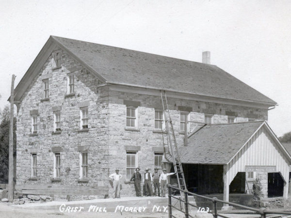 Employees outside the Morley Grist Mill