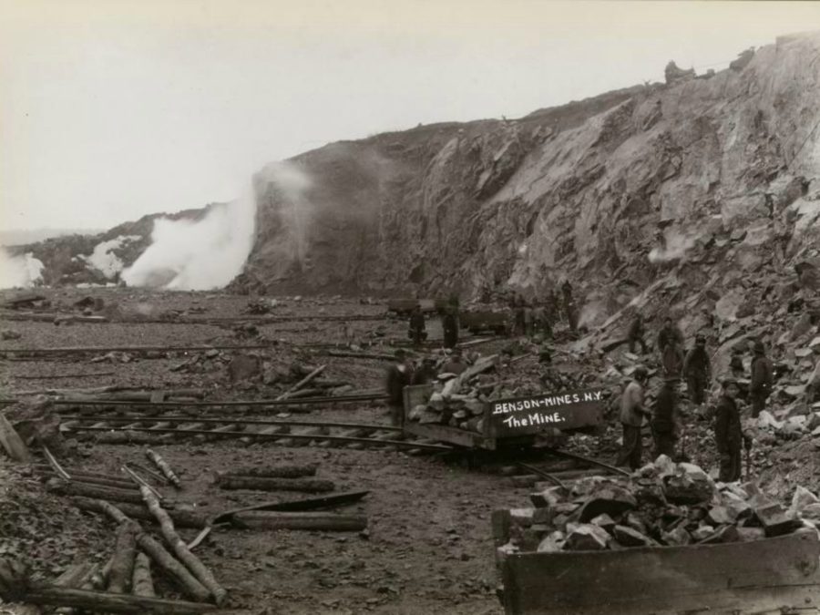 Aerial view of Jones & Laughlin Ore Company in Benson Mines