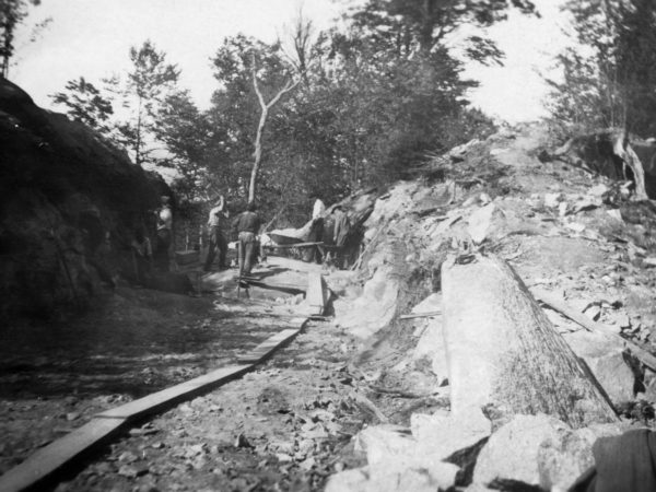 Digging a rock cut between Jayville and Newton Falls