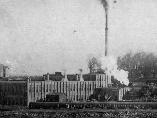 : Exterior of the Diana Paper Mill in Harrisville.