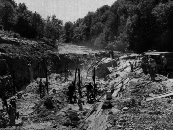 In the early stages of construction at Blake Falls in Parishville