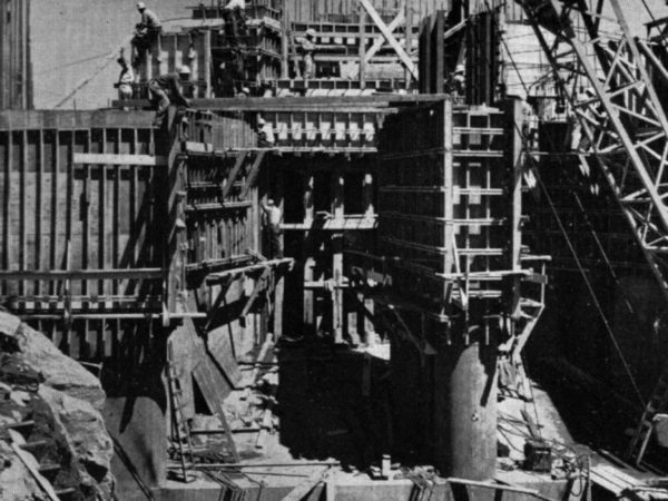 Construction site at Rainbow Falls Dam