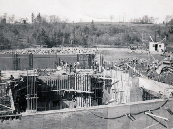 Construction site at the powerhouse in South Colton