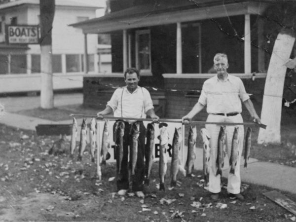 Showing off a catch on the St. Lawrence River