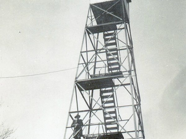 Working on the Moose River Mountain Fire Tower near Thendara