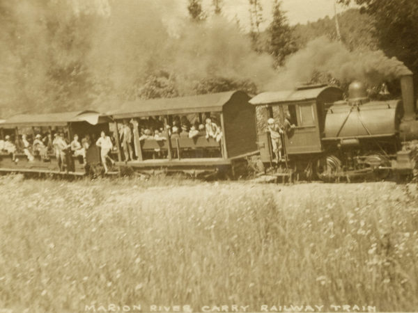 Railrawy train on the Marion River Carry