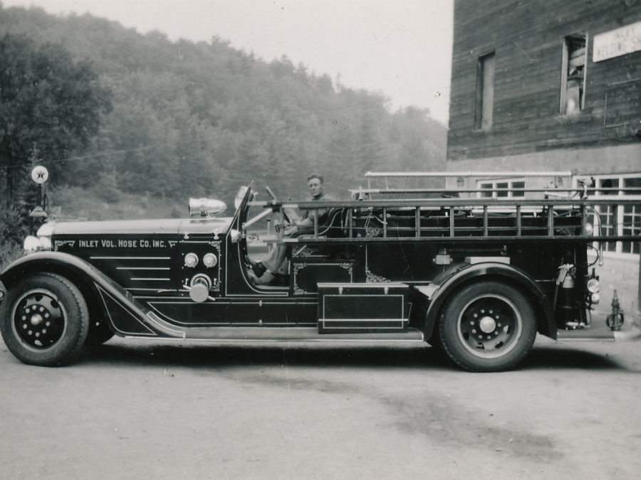 Firemen and firetruck in Great Bend