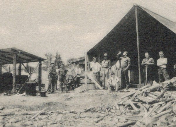 CCC mess kitchen and tent in Arietta