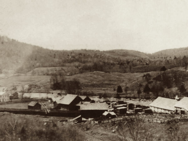 Aerial view of the hamlet of Hope Falls