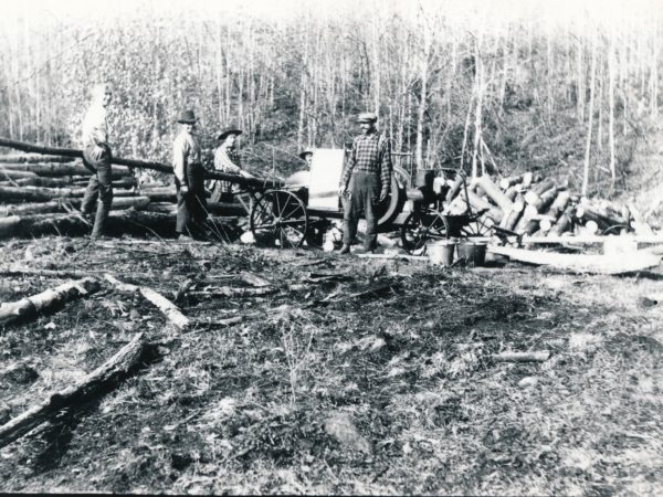 Operating a portable sawmill in Hope Falls