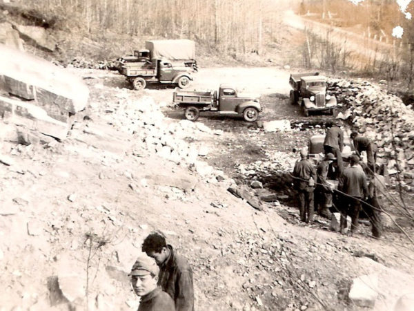 CCC Quarry in Indian Lake C: Civilian Conservation Corps quarry. 1939. Indian Lake, NY. Photo donated by Ted Roy. Courtesy of the Hamilton County Historian’s Office