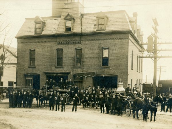 Carthage Fire Department with engine in Carthage