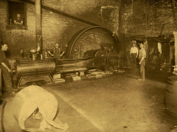 Inside the engine room of the Island Paper Company in Carthage