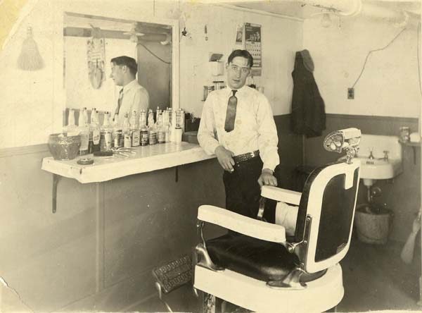 Roland Douglas inside his barbershop in Lake Placid