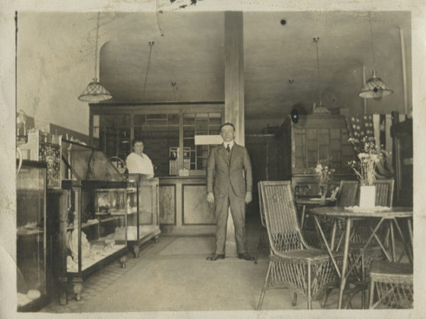 In the office of the Newton Falls Paper Company in Newton Falls