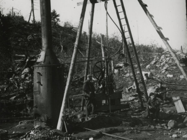 Operating a diamond drill at the Joker Mine in Mineville