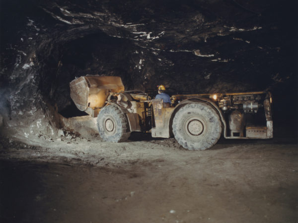 Loader in the St. Joe Minerals mine in Balmat