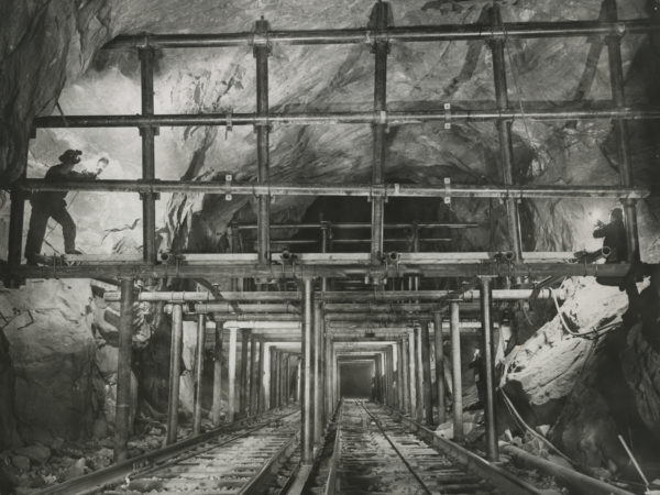 Interior view of Republic Steel Corporation mine shaft in Mineville