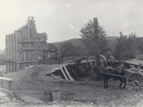 Grading stone at Barton’s Old Mines in North River