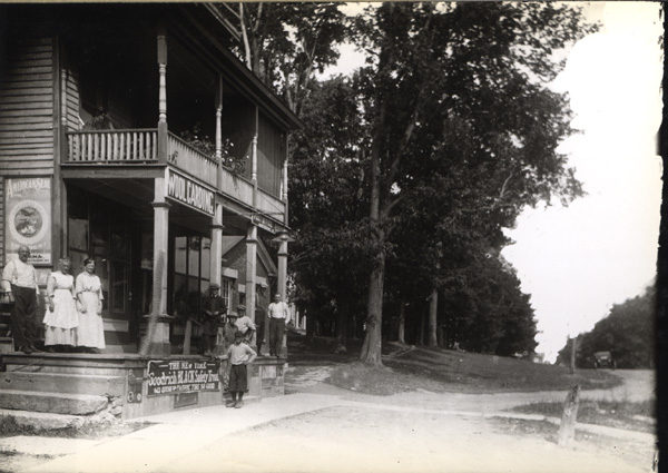 Exterior of the post office and hardware store in Martinsburg