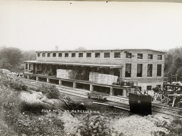 Exterior of the pulp mill in McKeever